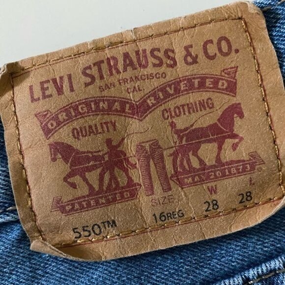 Levi’s 550 Relaxed Jeans 28x28 Boys Size 16 Reg Pre-Owned - Picture 3 of 10